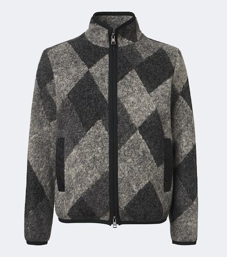 Veste en laine mélangée à motif argyle - Moncler - Modalova