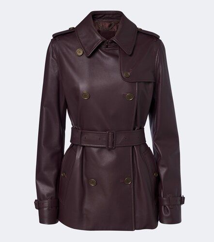 Burberry Trench-coat court en cuir - Burberry - Modalova