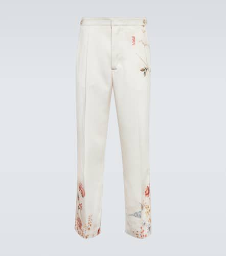Pantalon de tailleur en tencel à fleurs - King & Tuckfield - Modalova
