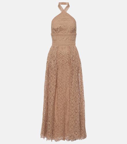 Robe midi en coton mélangé - Elie Saab - Modalova