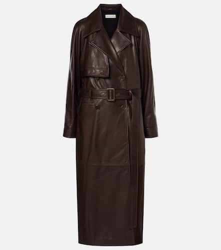 Trench-coat Valetta en cuir - Nour Hammour - Modalova