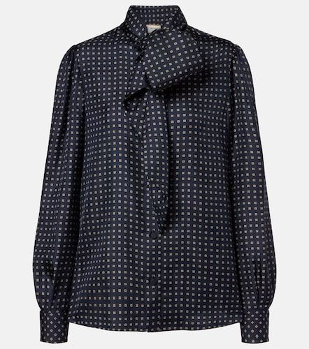 Blouse en soie imprimée - Saint Laurent - Modalova