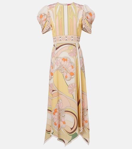 Robe midi Cherie en soie à fleurs - La DoubleJ - Modalova