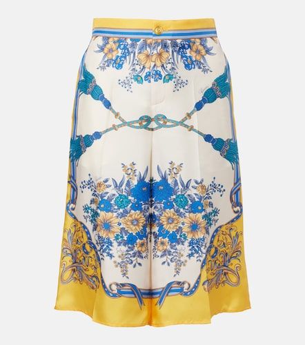 Gucci Bermuda en soie à fleurs - Gucci - Modalova