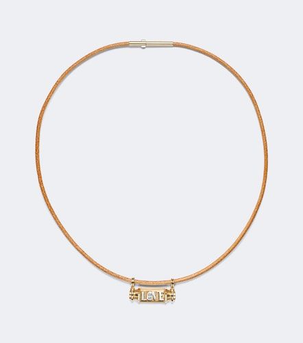 Collier Love Smash en or 18 ct, cuir et diamant - Marie Lichtenberg - Modalova