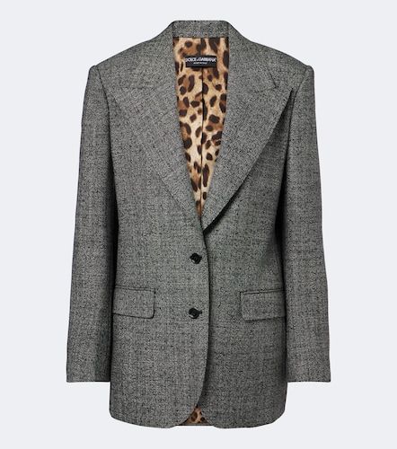 Blazer en tweed de laine vierge - Dolce&Gabbana - Modalova