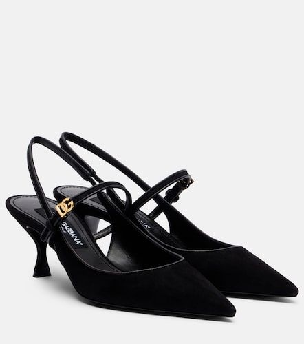 Escarpins slingback en daim - Dolce&Gabbana - Modalova