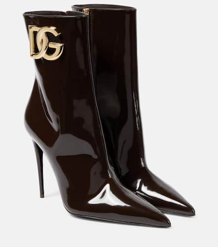 Bottines DG en cuir verni - Dolce&Gabbana - Modalova