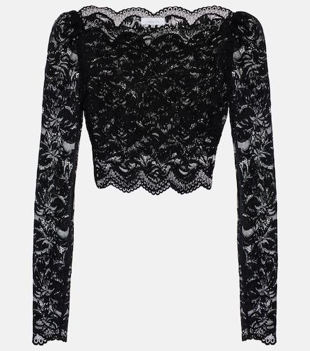 Crop top en dentelle florale - Rabanne - Modalova
