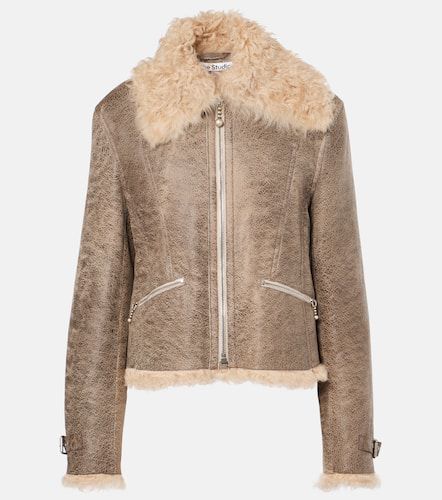 Veste en cuir et shearling - Acne Studios - Modalova