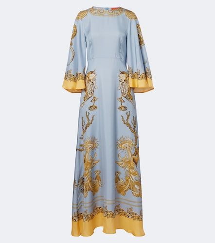Robe longue Sorella en soie à imprimé - La DoubleJ - Modalova