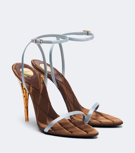 Sandales Ivresse en satin à ornements - Saint Laurent - Modalova