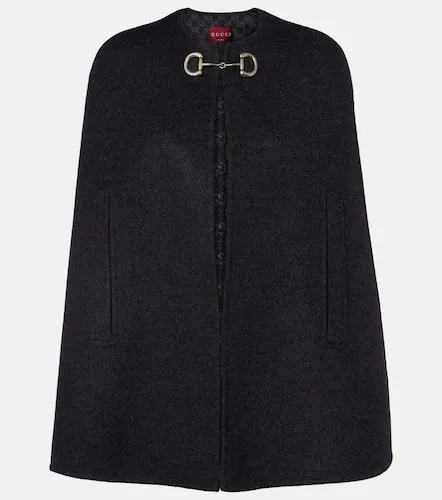 Gucci Cape Caban Horsebit en laine - Gucci - Modalova