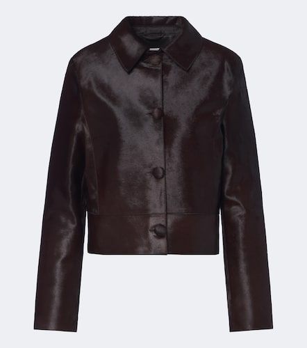 Veste Hadley en cuir façon poulain - Nour Hammour - Modalova