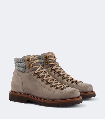 Bottines à lacets en daim - Brunello Cucinelli - Modalova