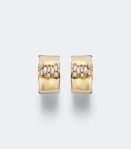 Créoles Mini en or 18 ct et diamants - Suzanne Kalan - Modalova