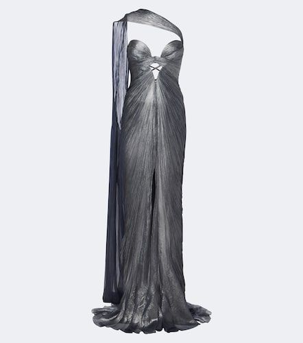 Robe longue bustier Morgan en soie - Maria Lucia Hohan - Modalova