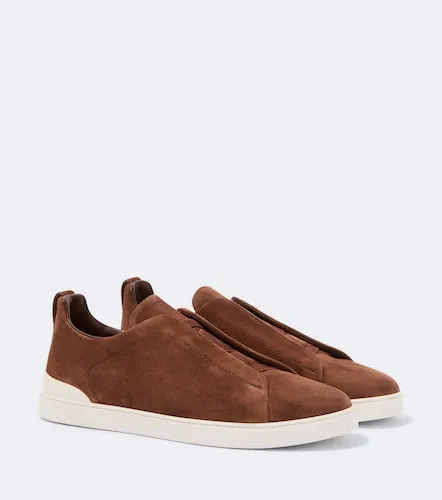 Baskets slip-on Triple Stitch en daim - Zegna - Modalova