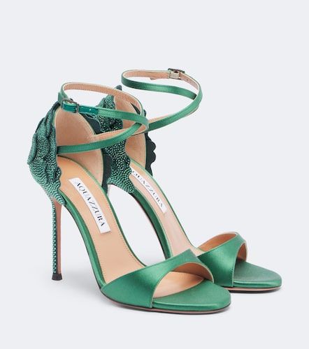 Sandales Fleur Sauvage en satin - Aquazzura - Modalova