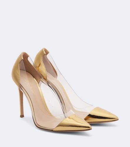 Escarpins Plexi 105 en cuir verni et PVC - Gianvito Rossi - Modalova