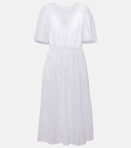 Robe midi en coton à broderie anglaise - Velvet - Modalova