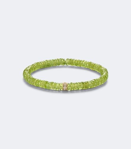 Bracelet en or 14 ct à perles, péridot et diamants - Sydney Evan - Modalova