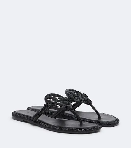 Tongs Miller en cuir à ornements - Tory Burch - Modalova