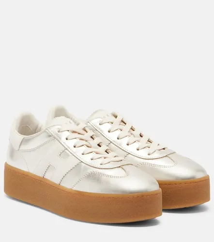 Baskets compensées H698 en cuir métallisé - Hogan - Modalova