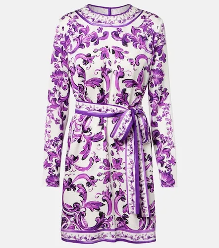 Robe Majolica en soie mélangée - Dolce&Gabbana - Modalova