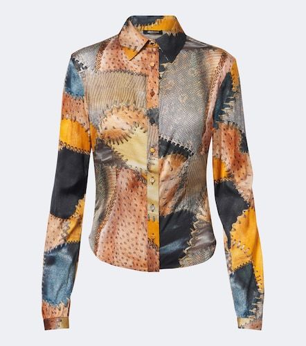 Chemise en soie à trompe-l'œil - Roberto Cavalli - Modalova