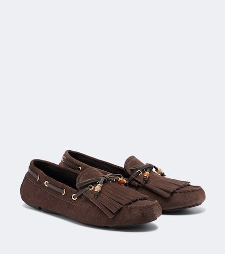 Chaussures bateau Manon en daim à franges - Jimmy Choo - Modalova