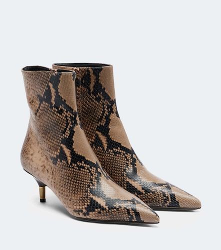 Bottines Bella en cuir à effet serpent - Khaite - Modalova