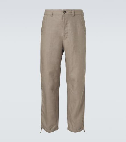 Pantalon droit en lin - Brunello Cucinelli - Modalova