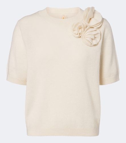 Pull en laine et cachemire à appliqués - Jardin des Orangers - Modalova