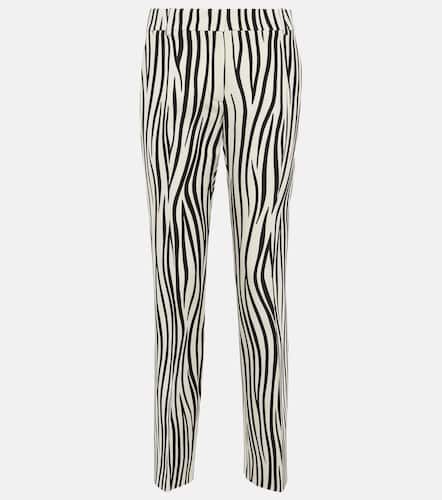 Pantalon en laine mélangée à motif zébré - Valentino - Modalova