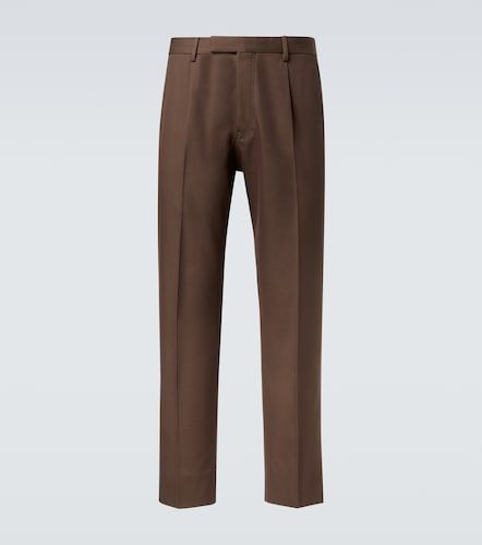 Pantalon droit en coton et laine - Zegna - Modalova