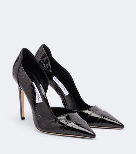Escarpins Brigitte en cuir verni façon croco - Jimmy Choo - Modalova