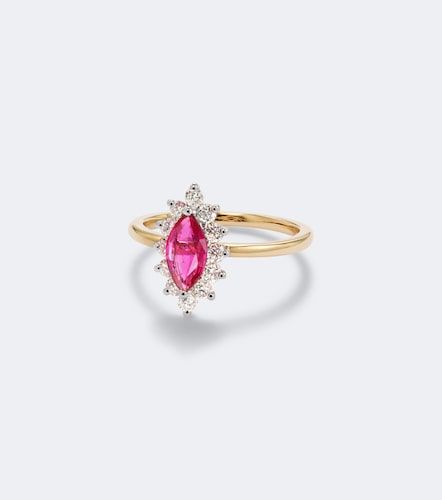 Yvonne Léon Bague Pompadour en or 18 ct, diamants et rubis - Yvonne Leon - Modalova
