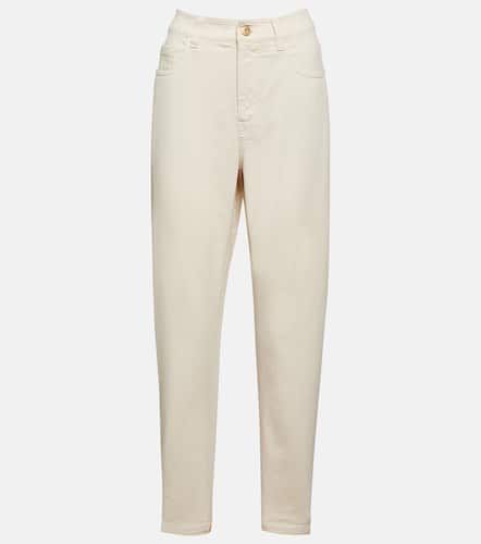 Pantalon à taille haute en coton - Brunello Cucinelli - Modalova