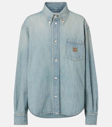 Miu Miu Chemise en chambray à logo - Miu Miu - Modalova