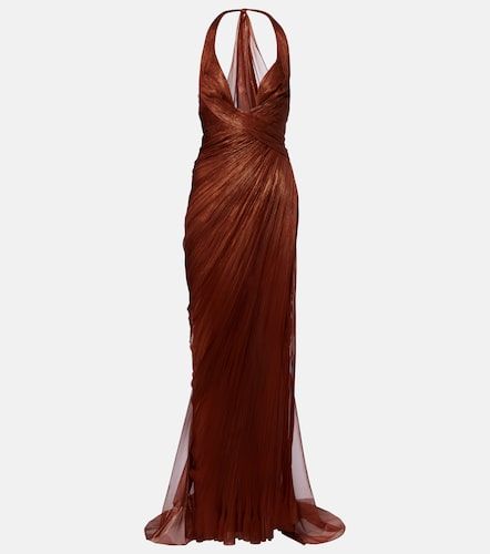 Robe Milagros en soie à dos nu - Maria Lucia Hohan - Modalova