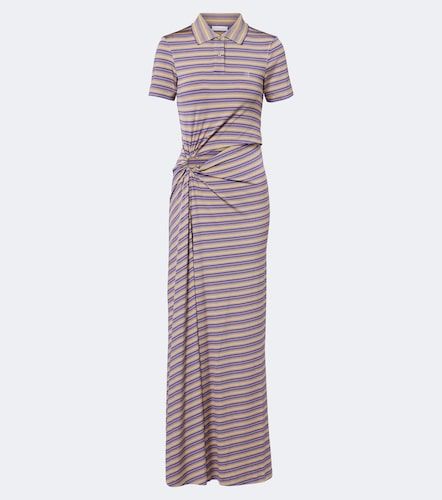 Robe longue à rayures et découpes - Rabanne - Modalova