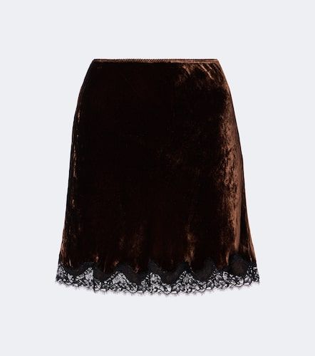 Mini-jupe Kornelia en velours à dentelle - Rixo - Modalova