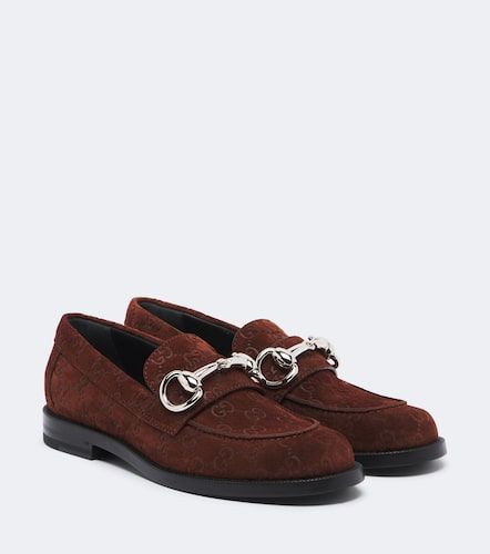 Mocassins Boulevard Horsebit en daim GG - Gucci - Modalova