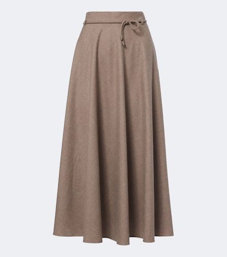Jupe midi en cachemire mélangé - Max Mara - Modalova