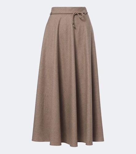 Jupe midi en cachemire mélangé - Max Mara - Modalova
