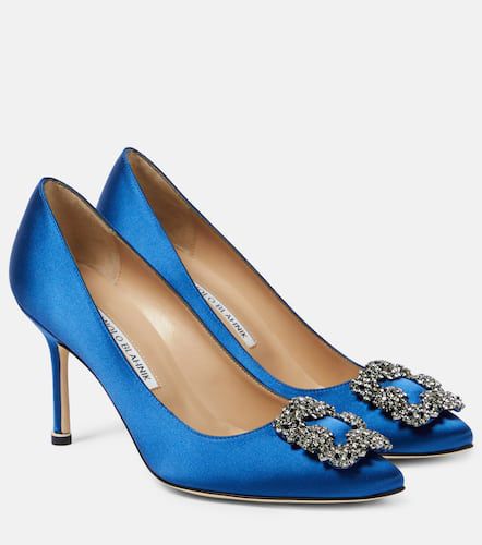 Escarpins Hangisi 90 en satin - Manolo Blahnik - Modalova