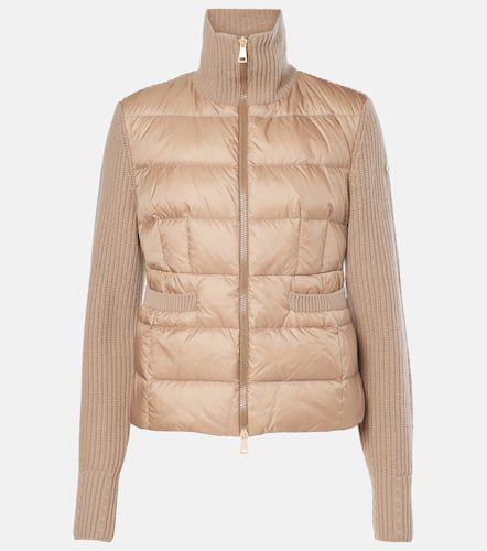 Cardigan doudoune en laine vierge - Moncler - Modalova