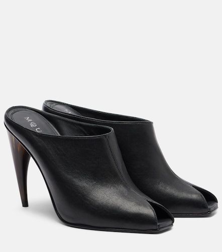 McQueen Mules Horn Heel en cuir - McQueen - Modalova