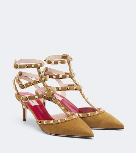 Escarpins Rockstud en daim - Valentino Garavani - Modalova